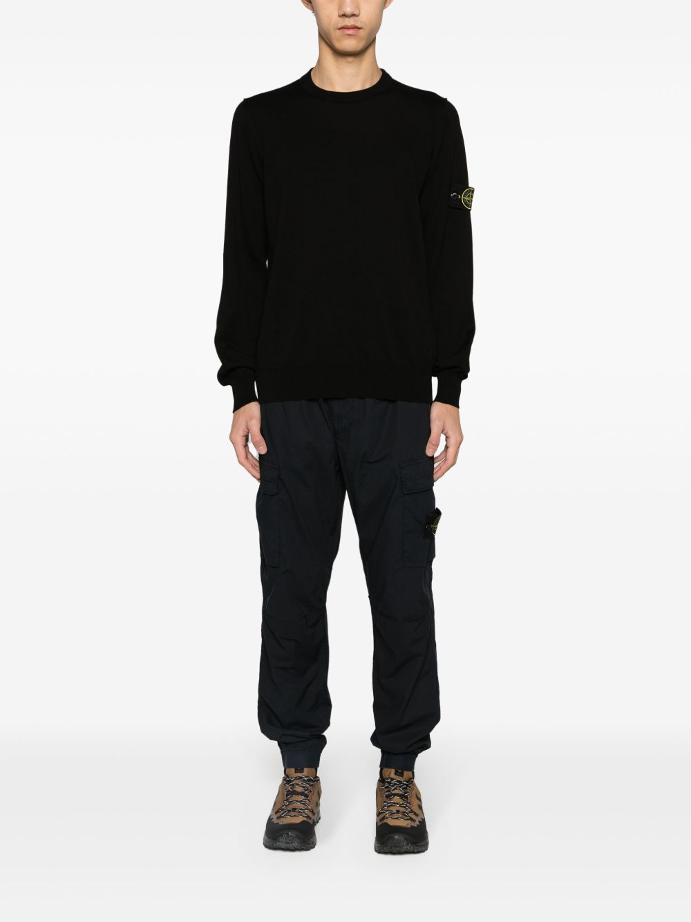Stone Island QR code Cotton crewneck sweater