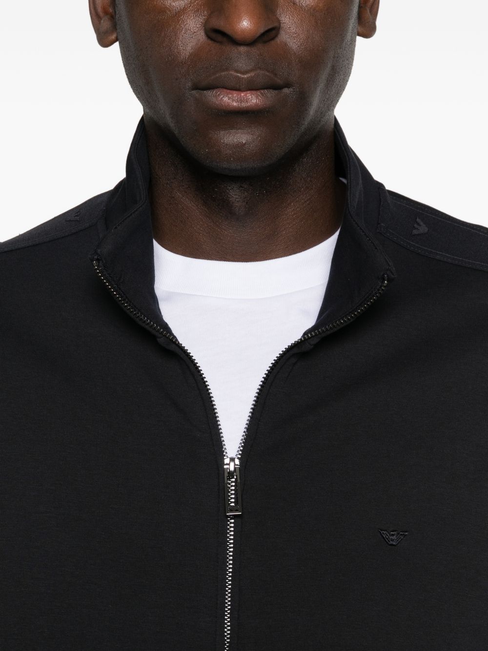 Emporio Armani Cotton zipped sweatshirt