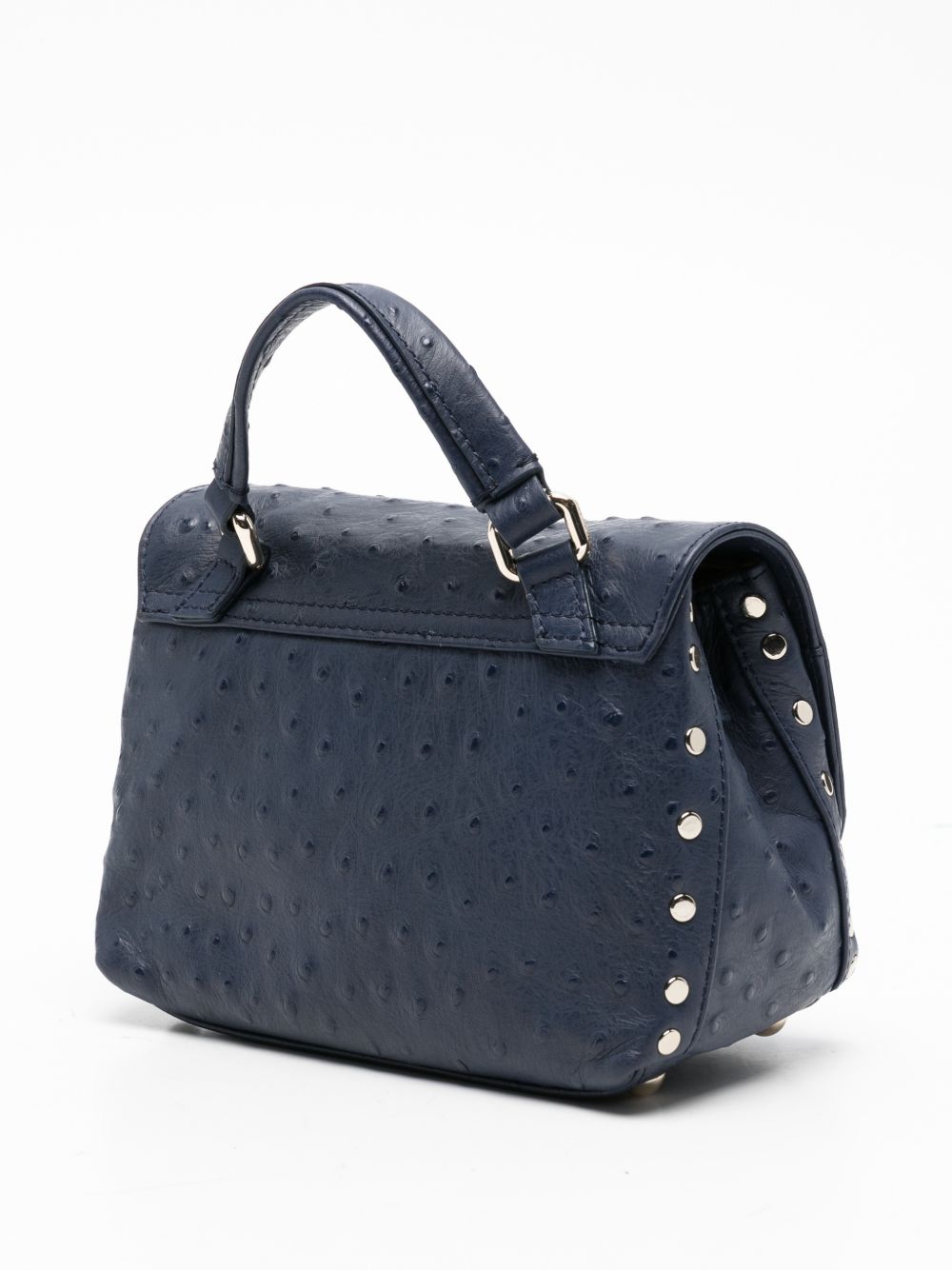 Zanellato Postina® Baby Bag In Cactus Blue Glass Blown Leather