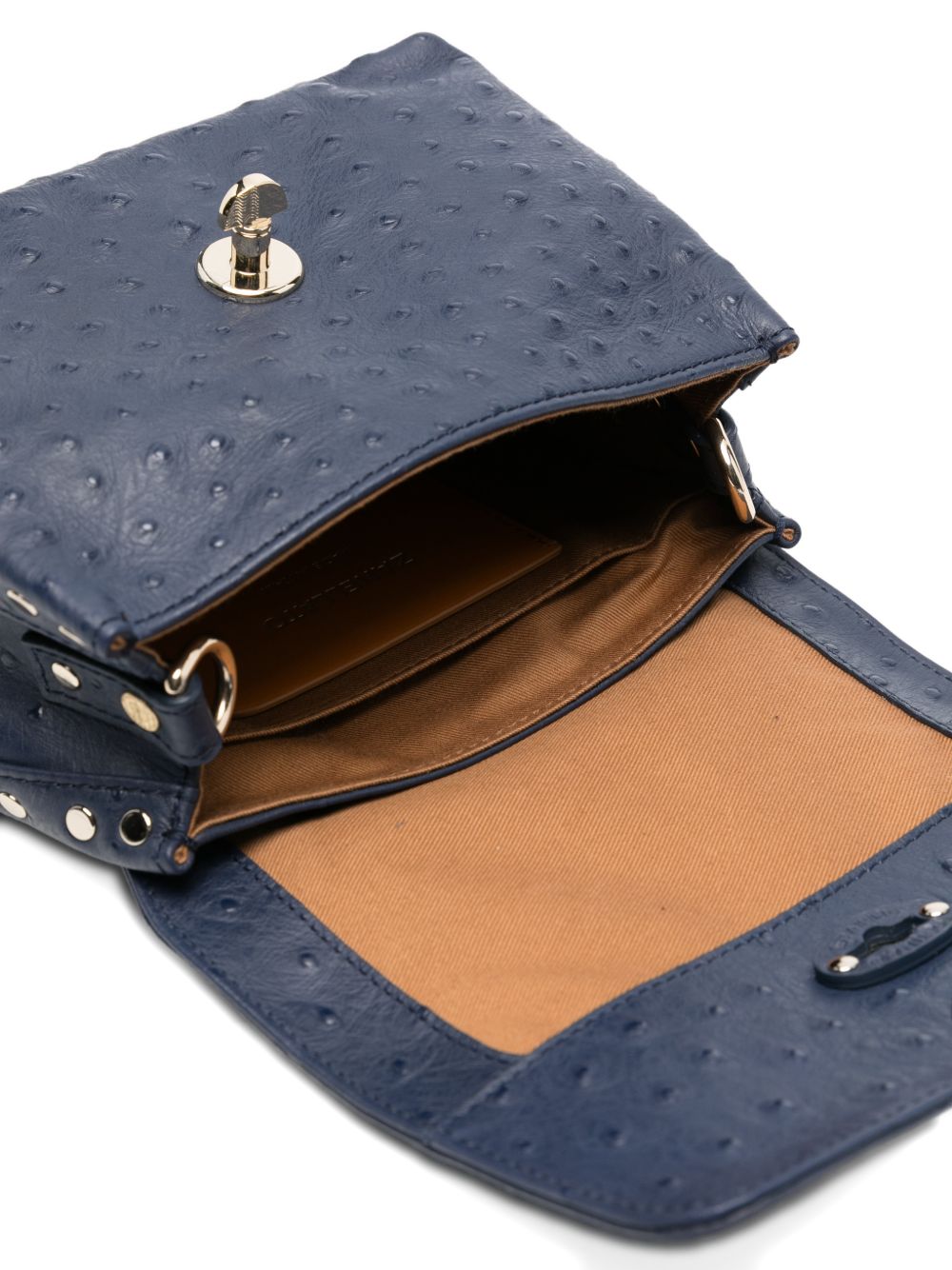 Zanellato Postina® Baby Bag In Cactus Blue Glass Blown Leather