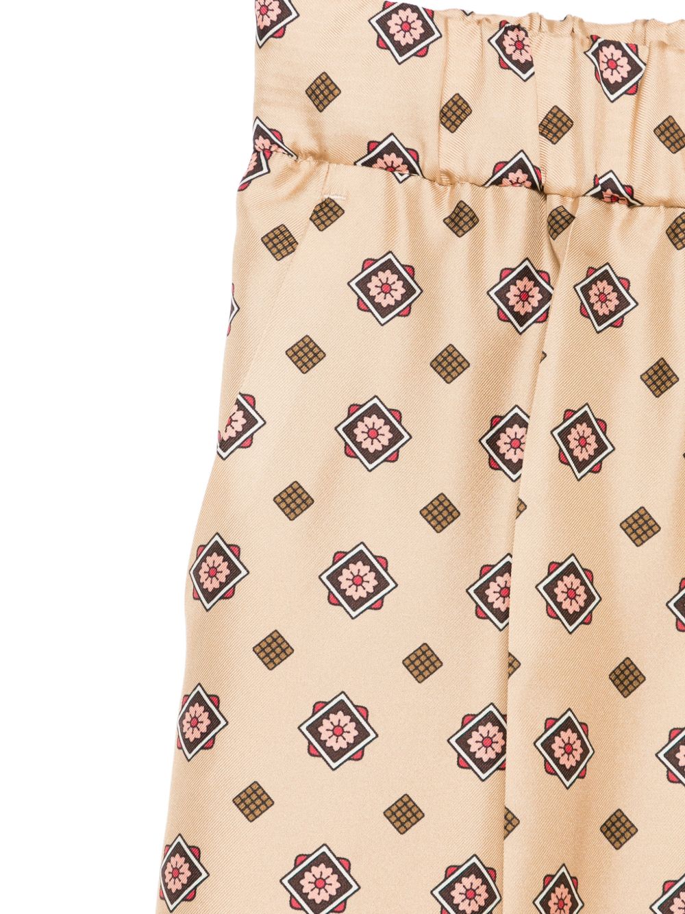Alberto Biani Printed silk trousers