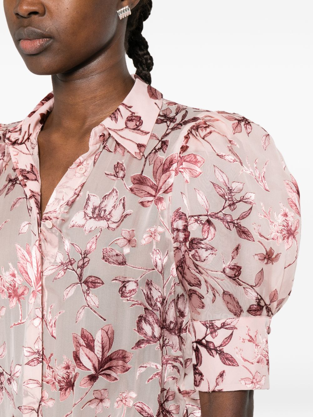 Alice + Olivia Printed scrunched top
