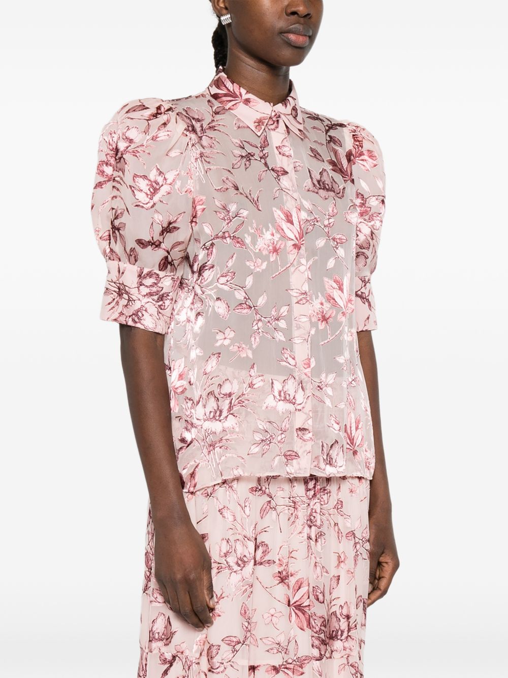 Alice + Olivia Printed scrunched top