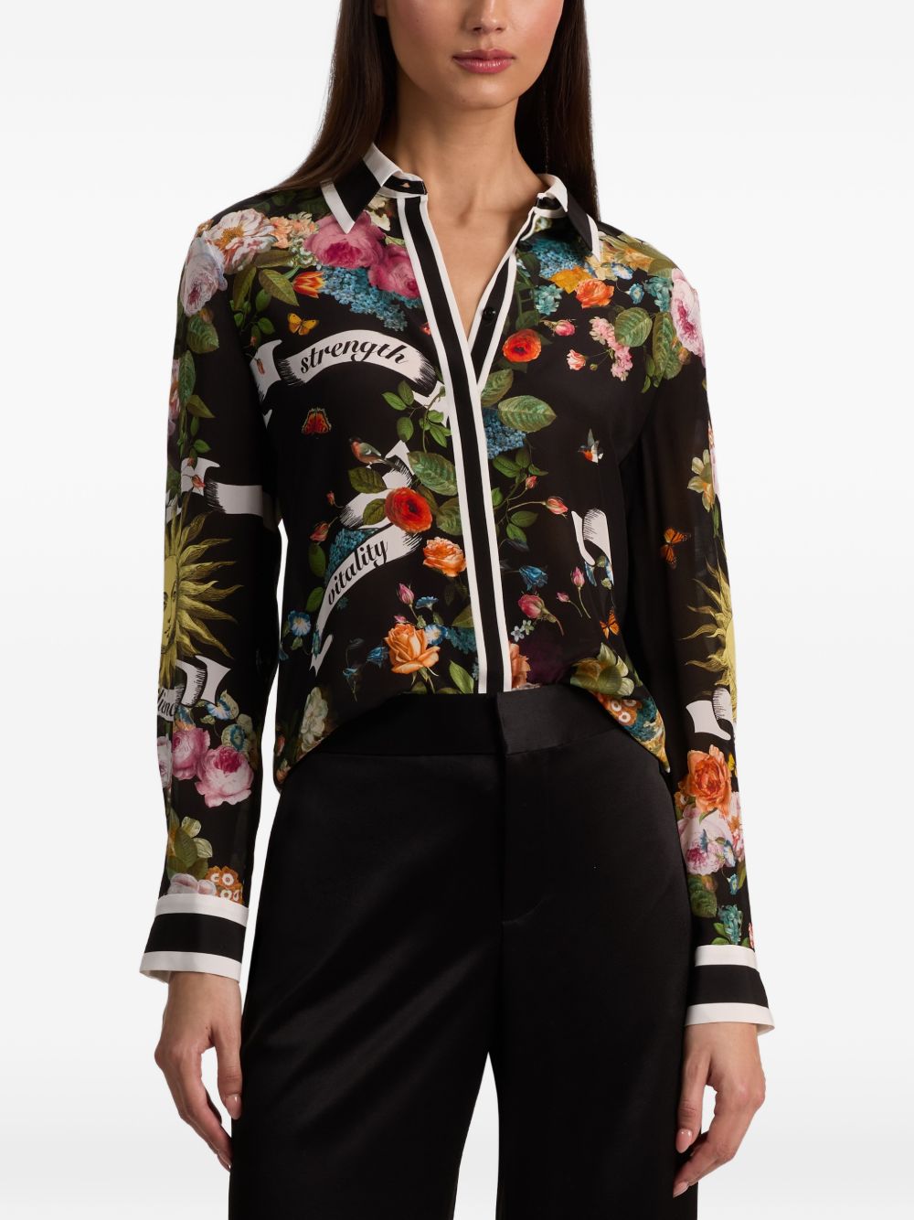 Alice + Olivia Printed silk shirt