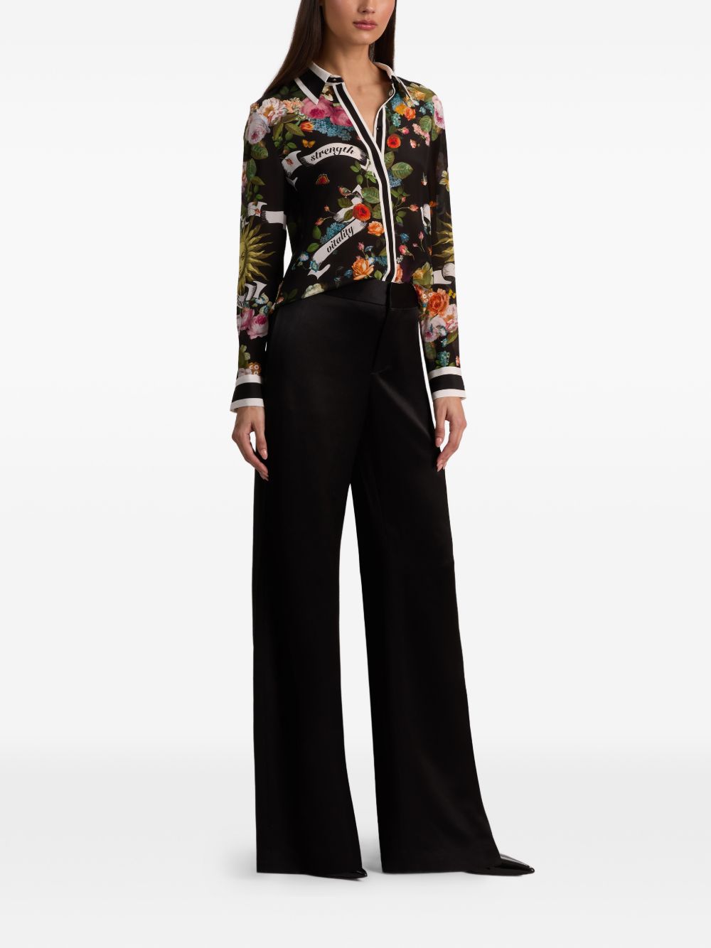 Alice + Olivia Printed silk shirt