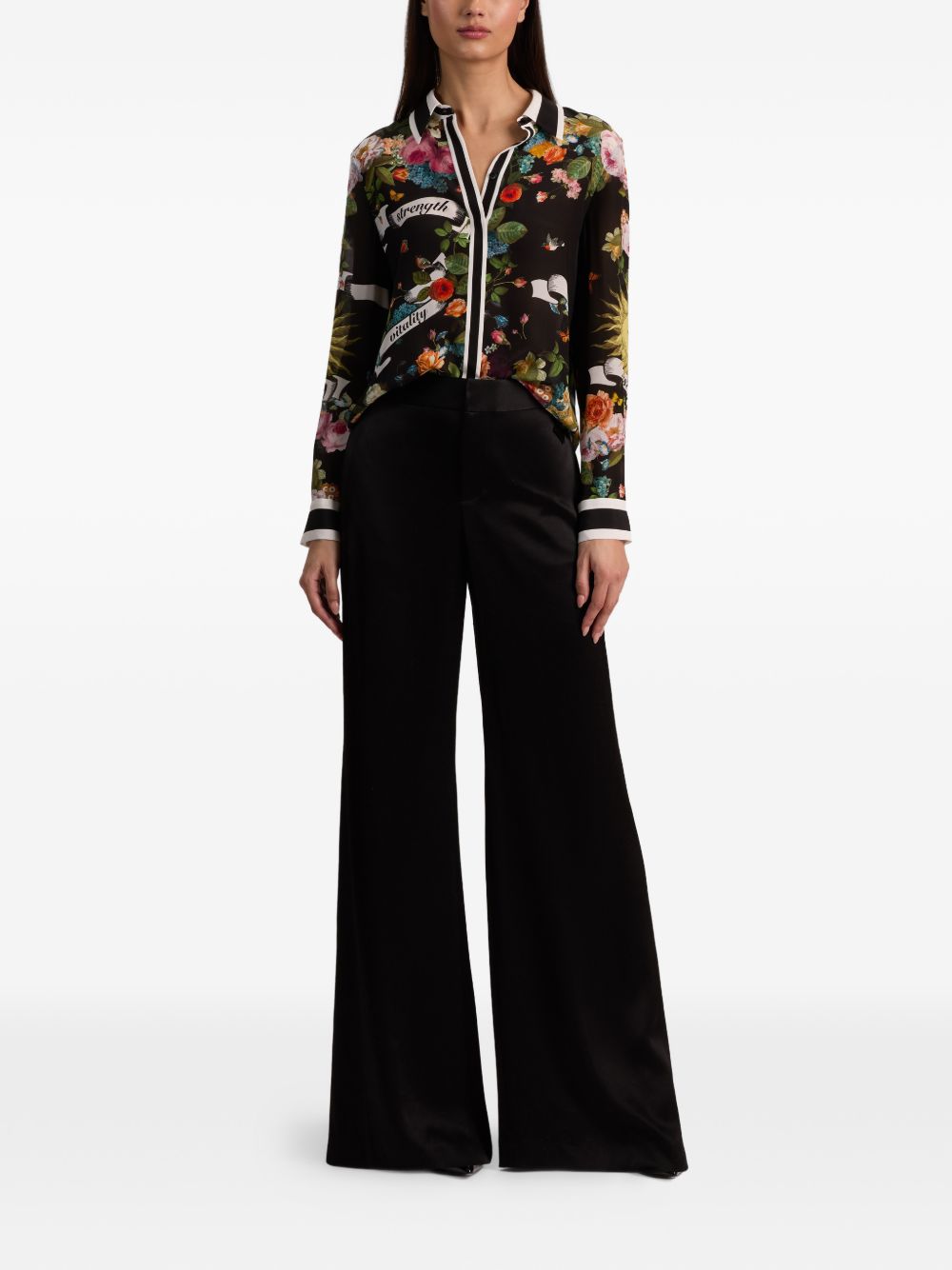 Alice + Olivia Printed silk shirt