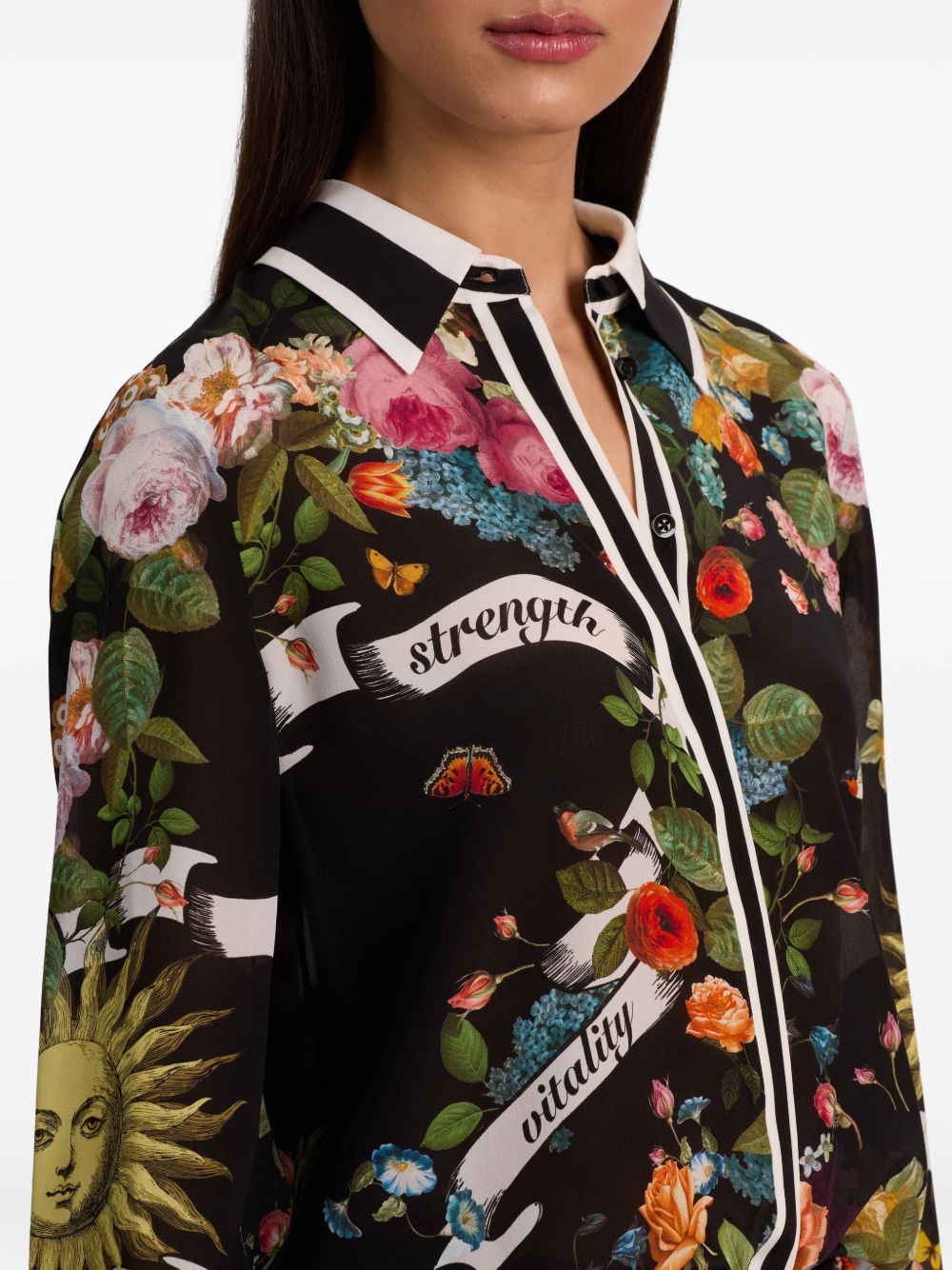 Alice + Olivia Printed silk shirt