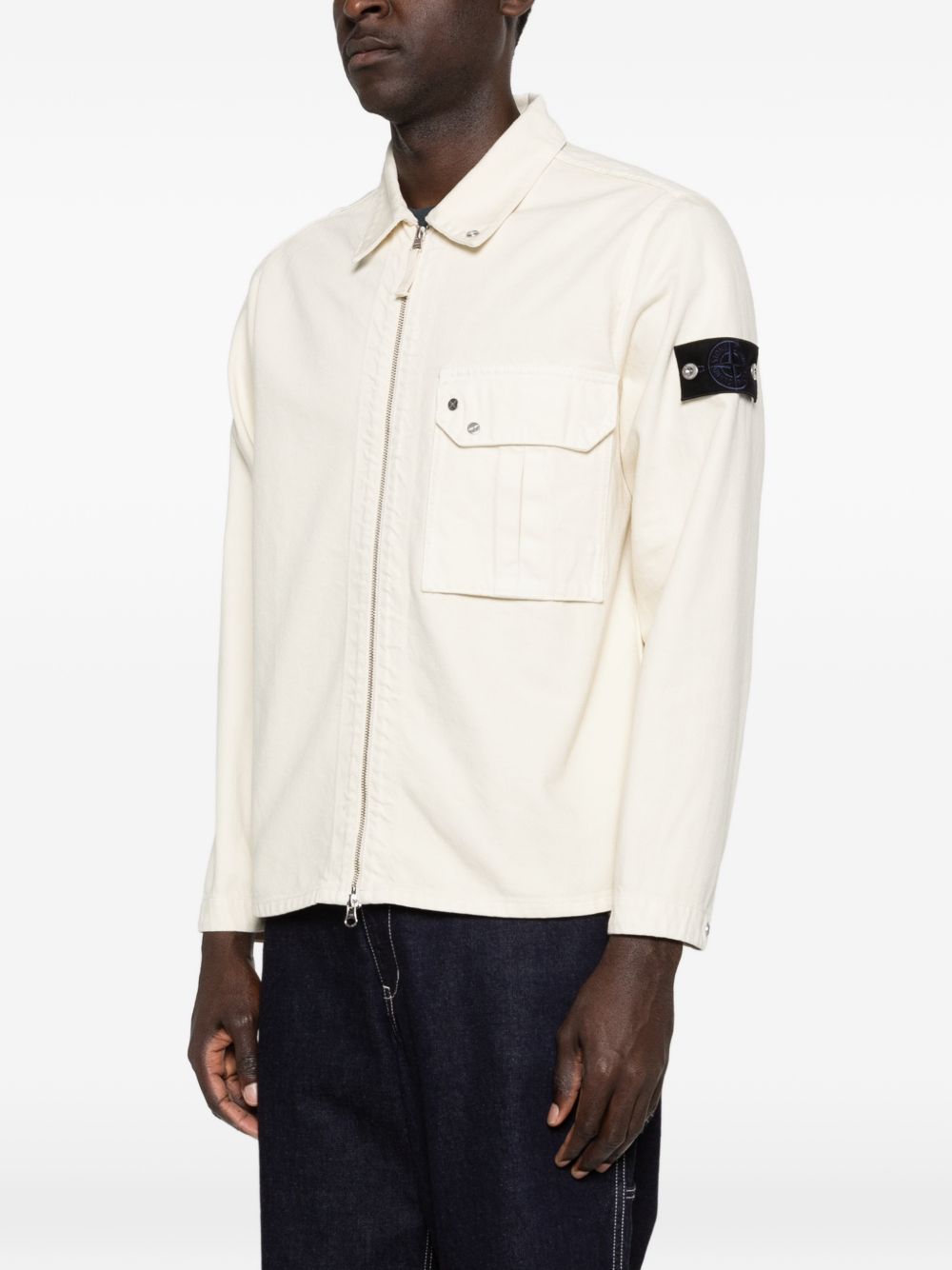 Stone Island Compass badge Logo cotton jacket