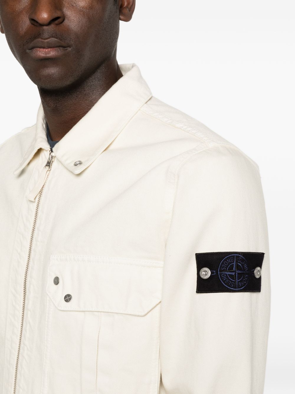 Stone Island Compass badge Logo cotton jacket