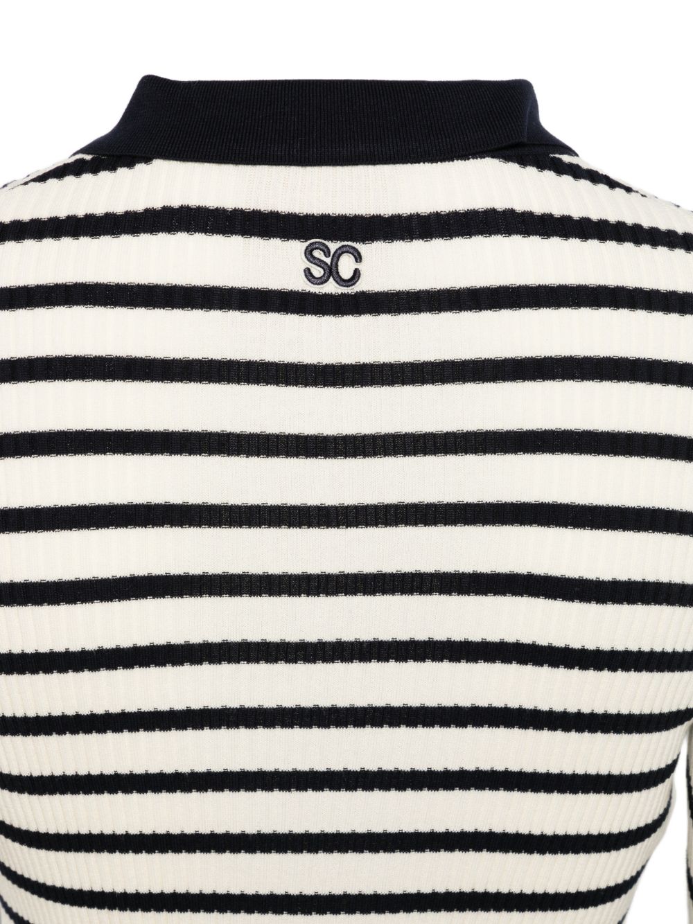 Semicouture Aida striped cotton polo shirt