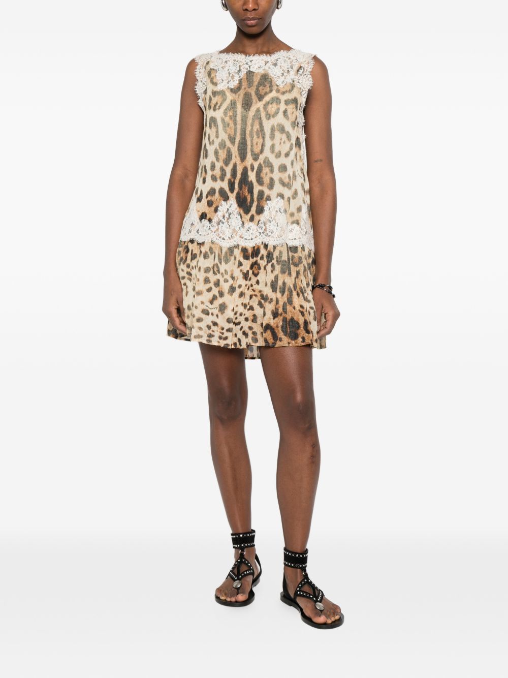 Ermanno Firenze Leopard print mini dress
