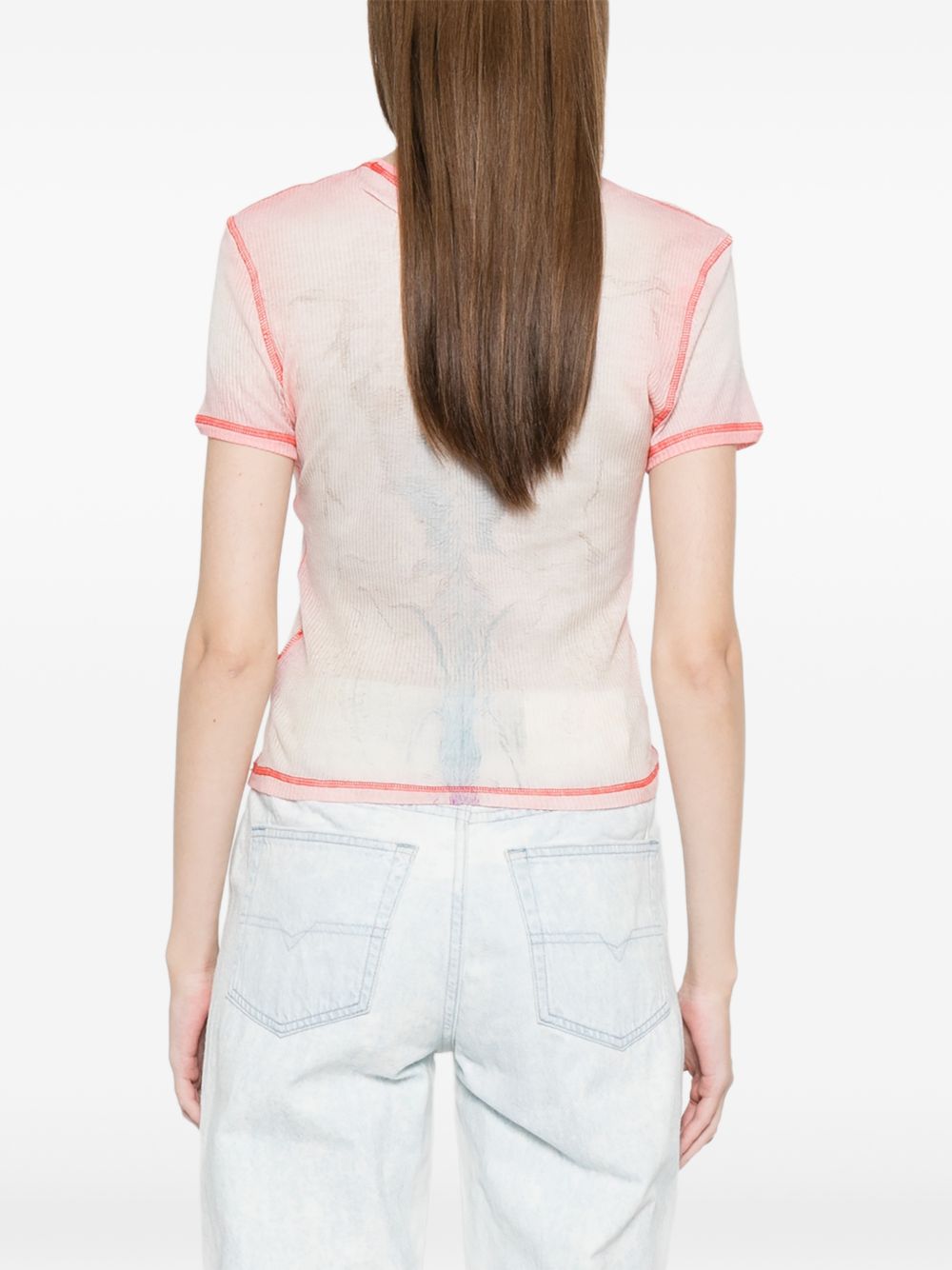 Diesel ribbed texture Cotton t-shirt