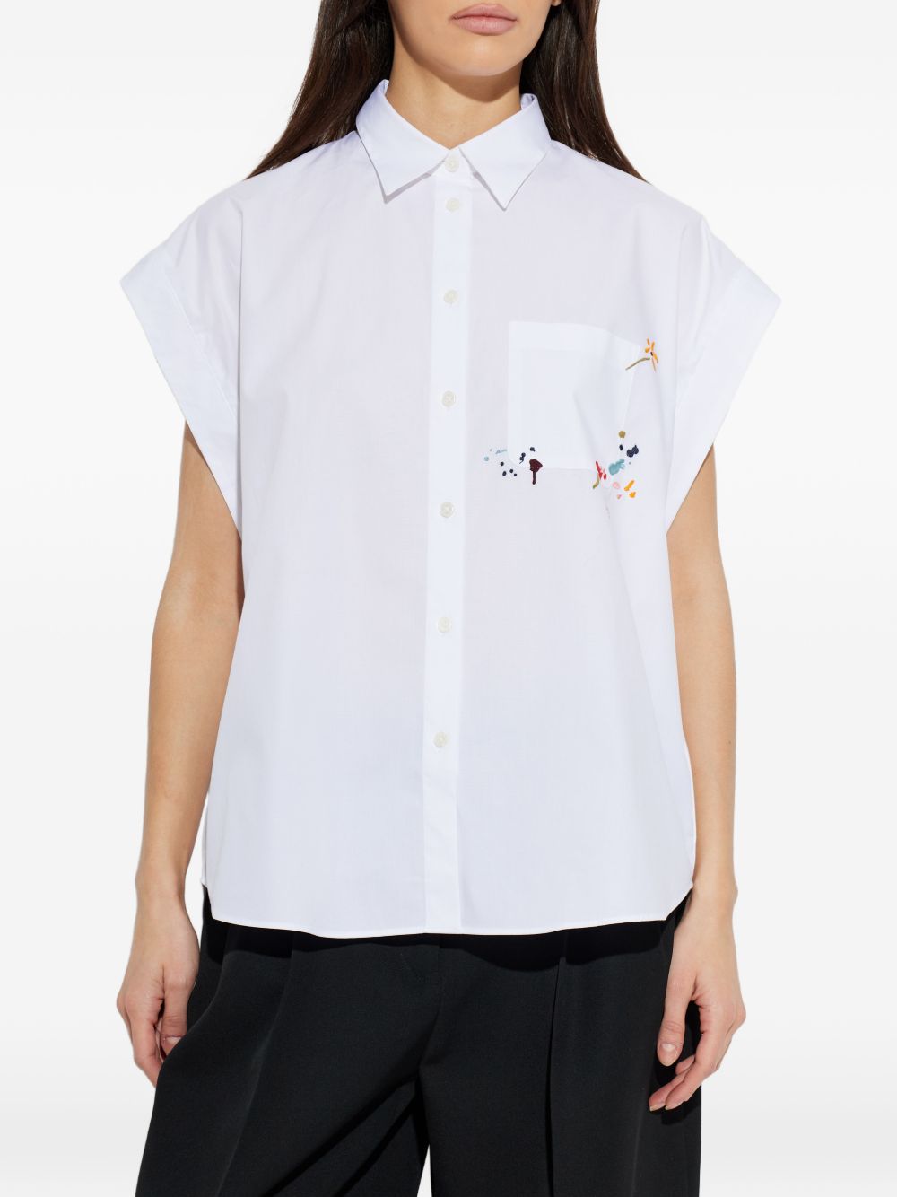 Paul Smith Embroidered cotton shirt