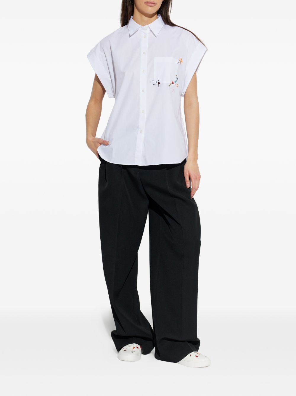 Paul Smith Embroidered cotton shirt