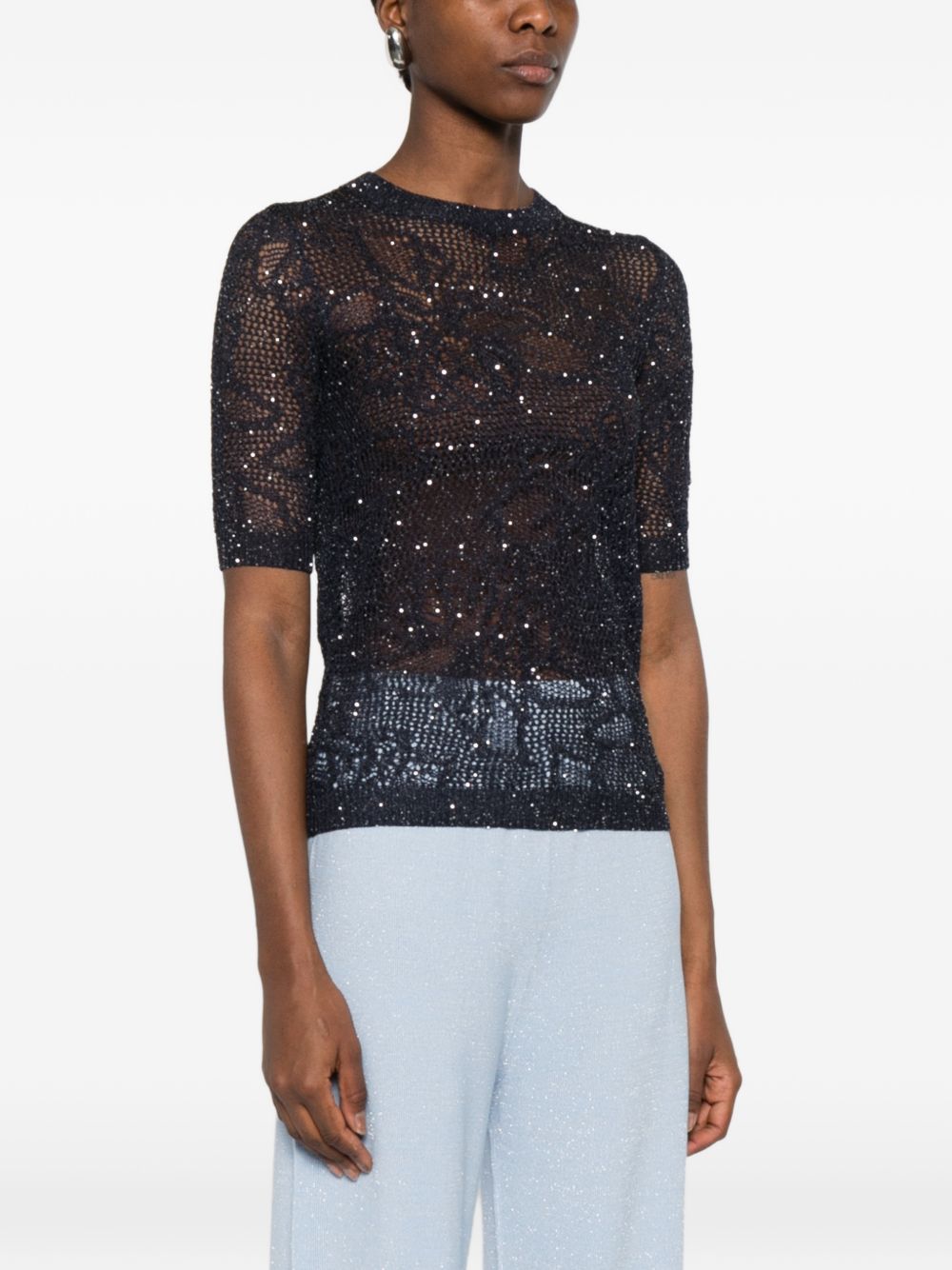 Fabiana Filippi Openwork t-shirt