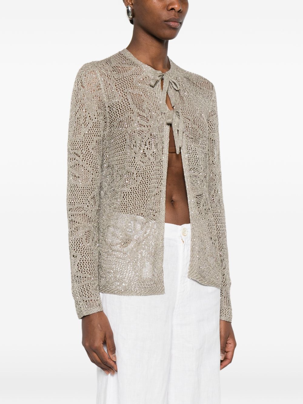 Fabiana Filippi Openwork cardigan