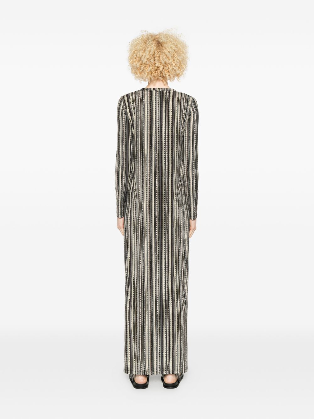 Siyu V-neck long sleeves side slits Baez kaftan dress
