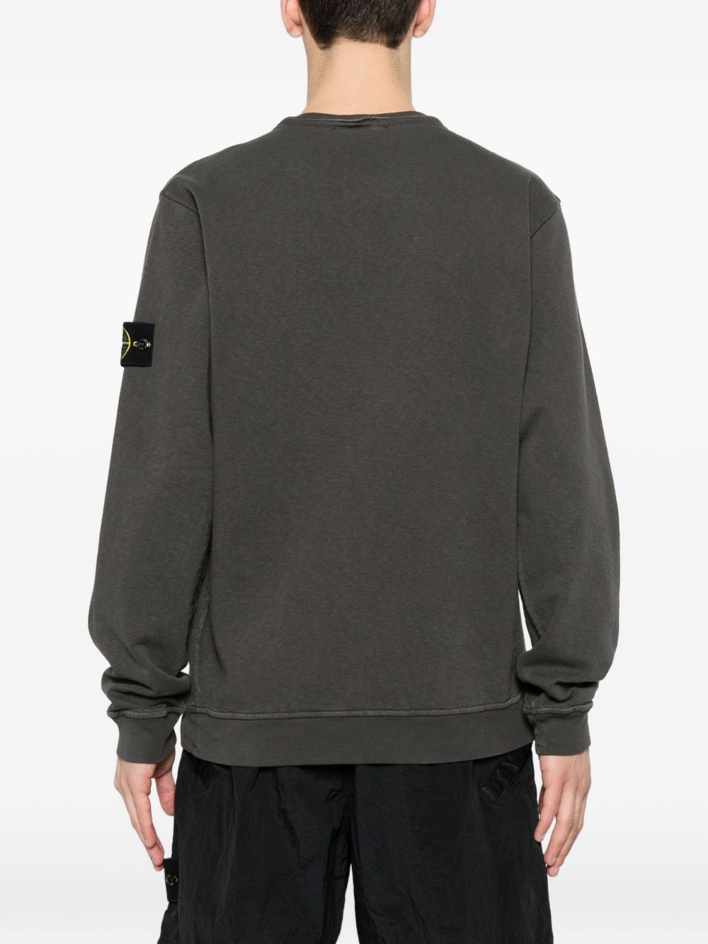 Stone Island Logo cotton crewneck sweatshirt