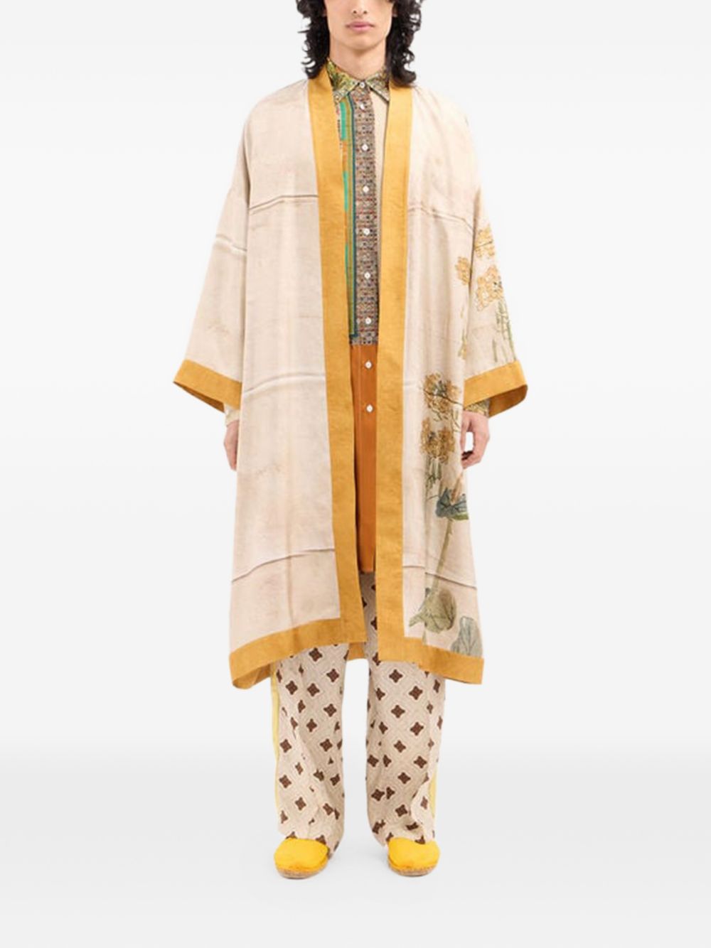 Pierre Louis Mascia Printed silk kimono