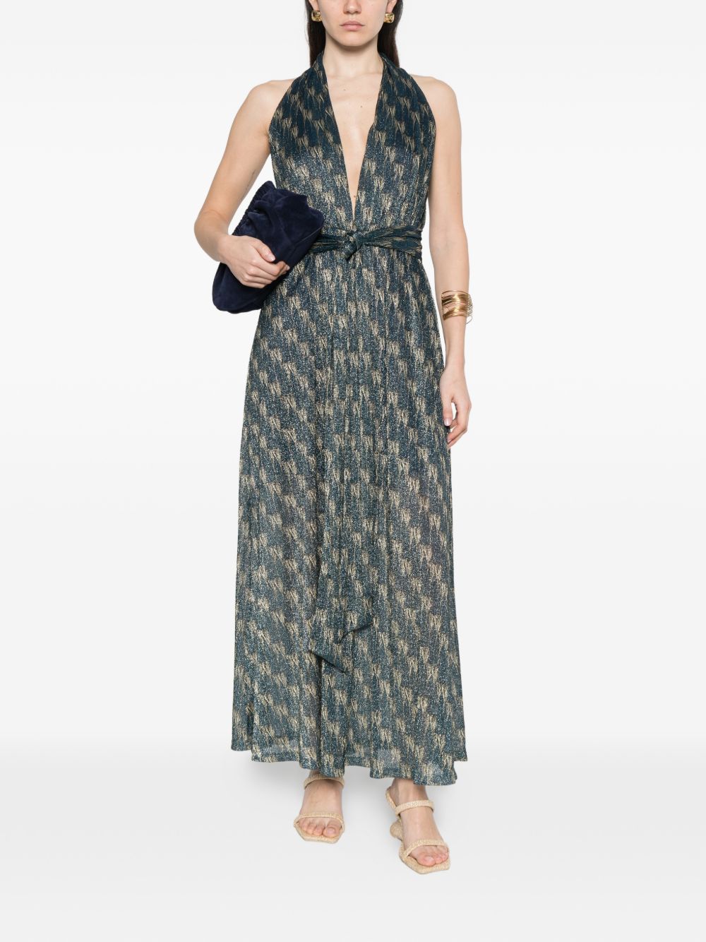 Siyu V-neck Ars long dress