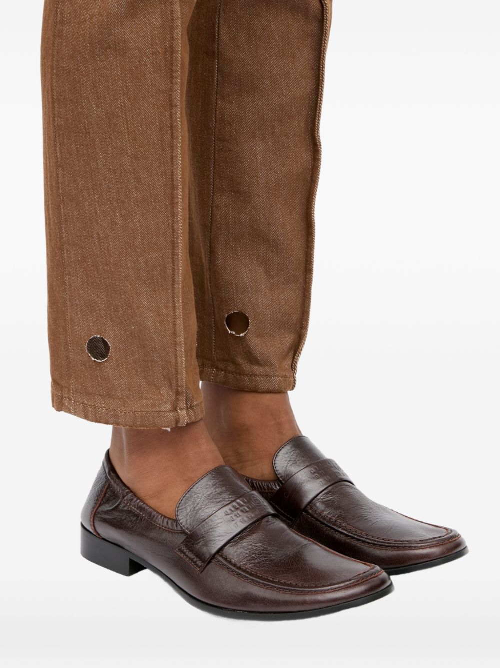 MM6 Maison Margiela Swing-toe leather loafers