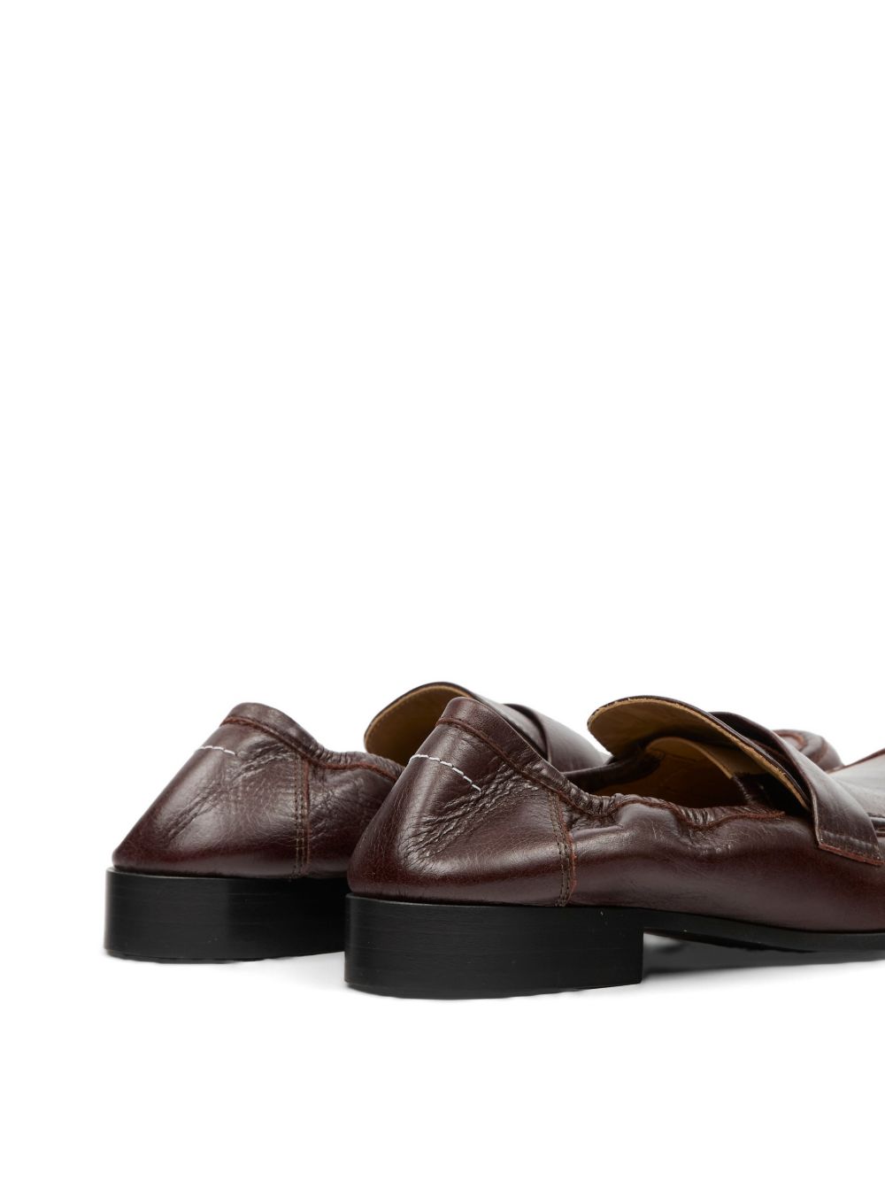 MM6 Maison Margiela Swing-toe leather loafers