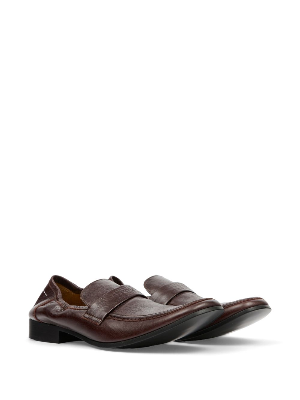 MM6 Maison Margiela Swing-toe leather loafers