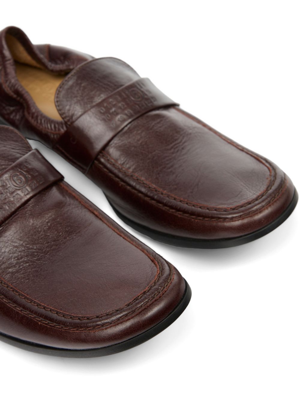 MM6 Maison Margiela Swing-toe leather loafers