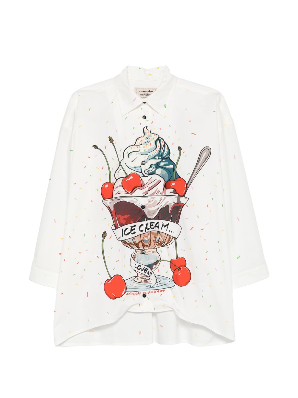 Alessandro Enriquez Printed cotton shirt
