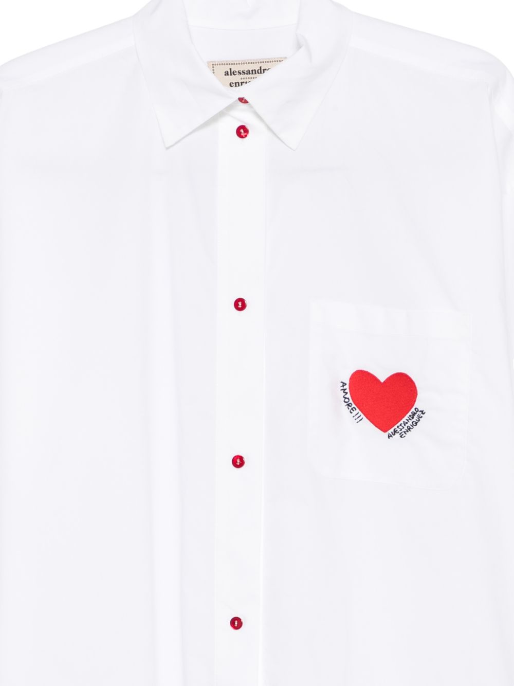 Alessandro Enriquez Heart cotton shirt