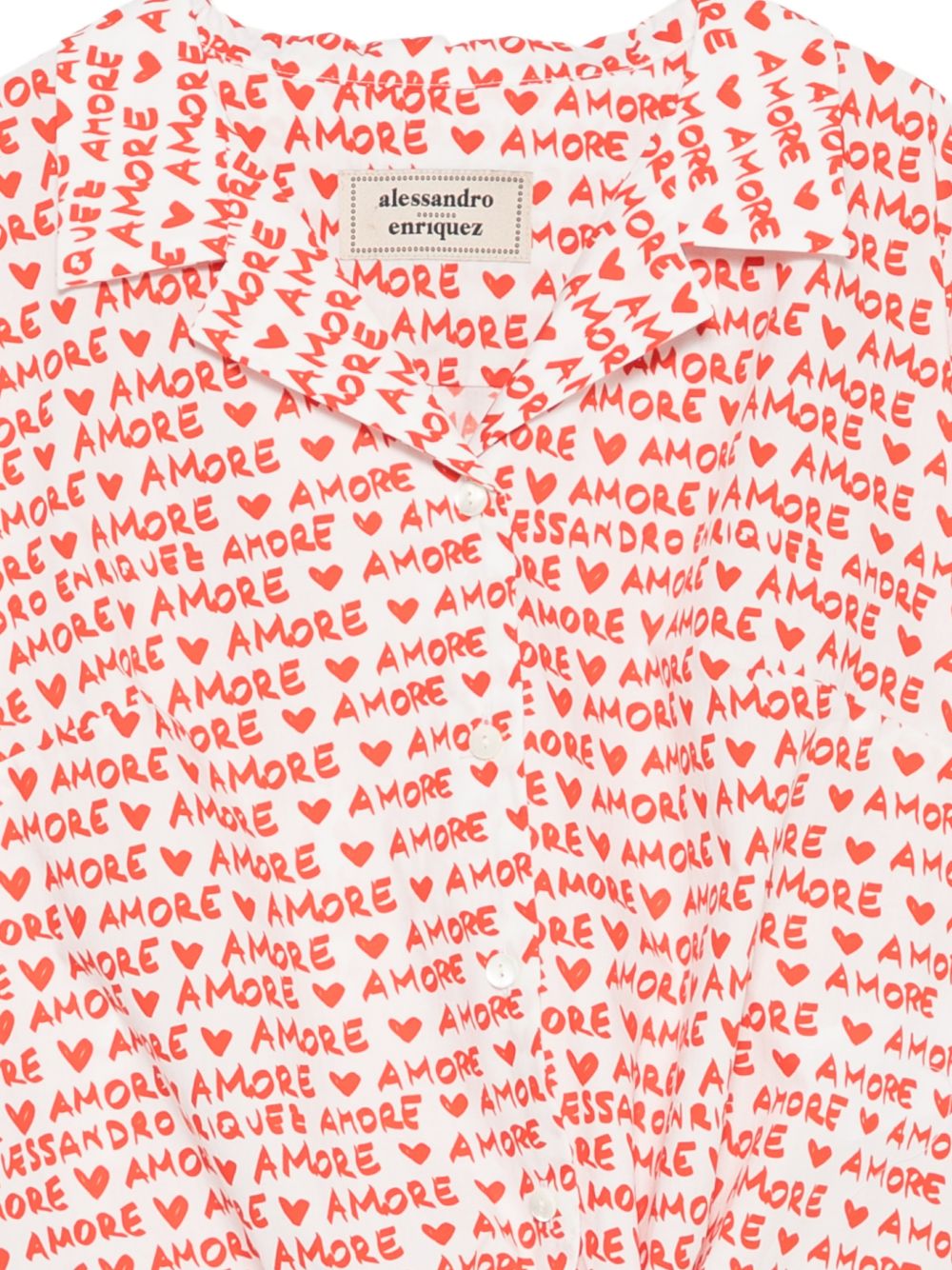 Alessandro Enriquez Printed cotton shirt