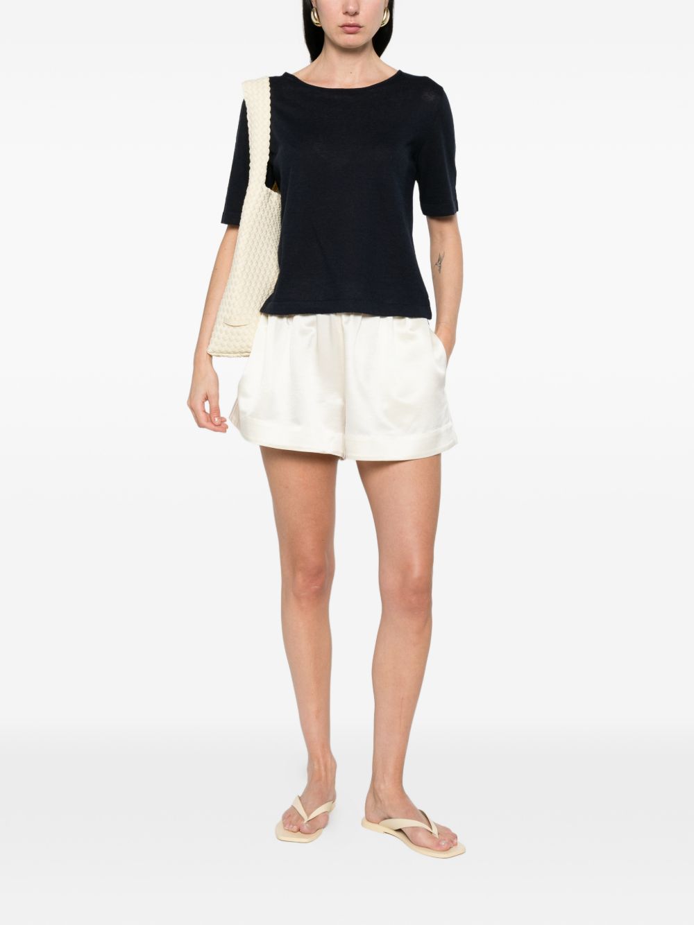 Base Linen and cotton blend sweater