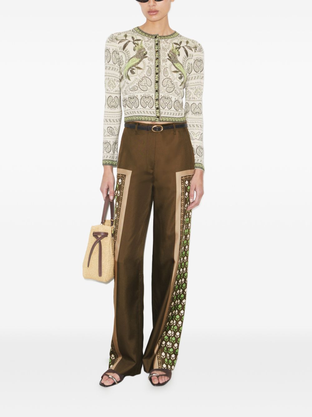 Tory Burch Printed wide-leg trousers