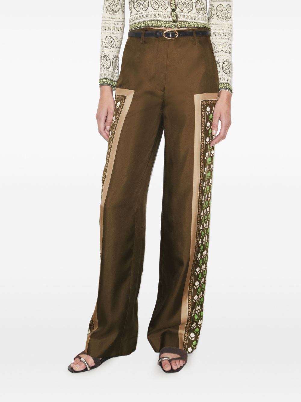 Tory Burch Printed wide-leg trousers