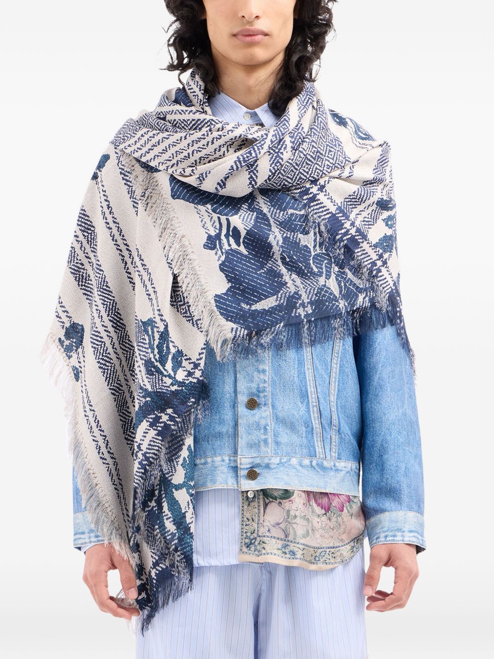 Pierre Louis Mascia Printed silk scarf