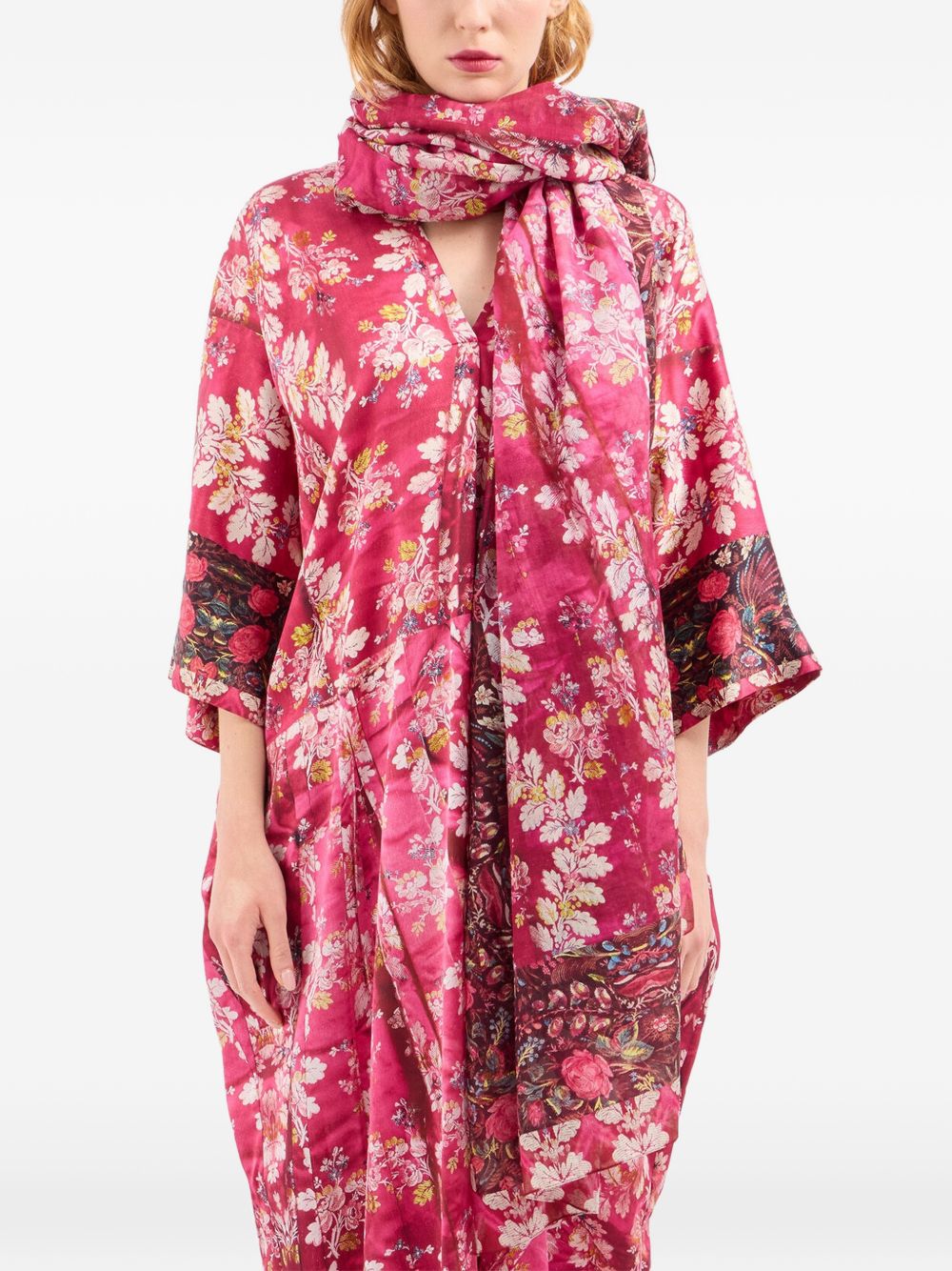 Pierre Louis Mascia Printed silk and cotton scarf