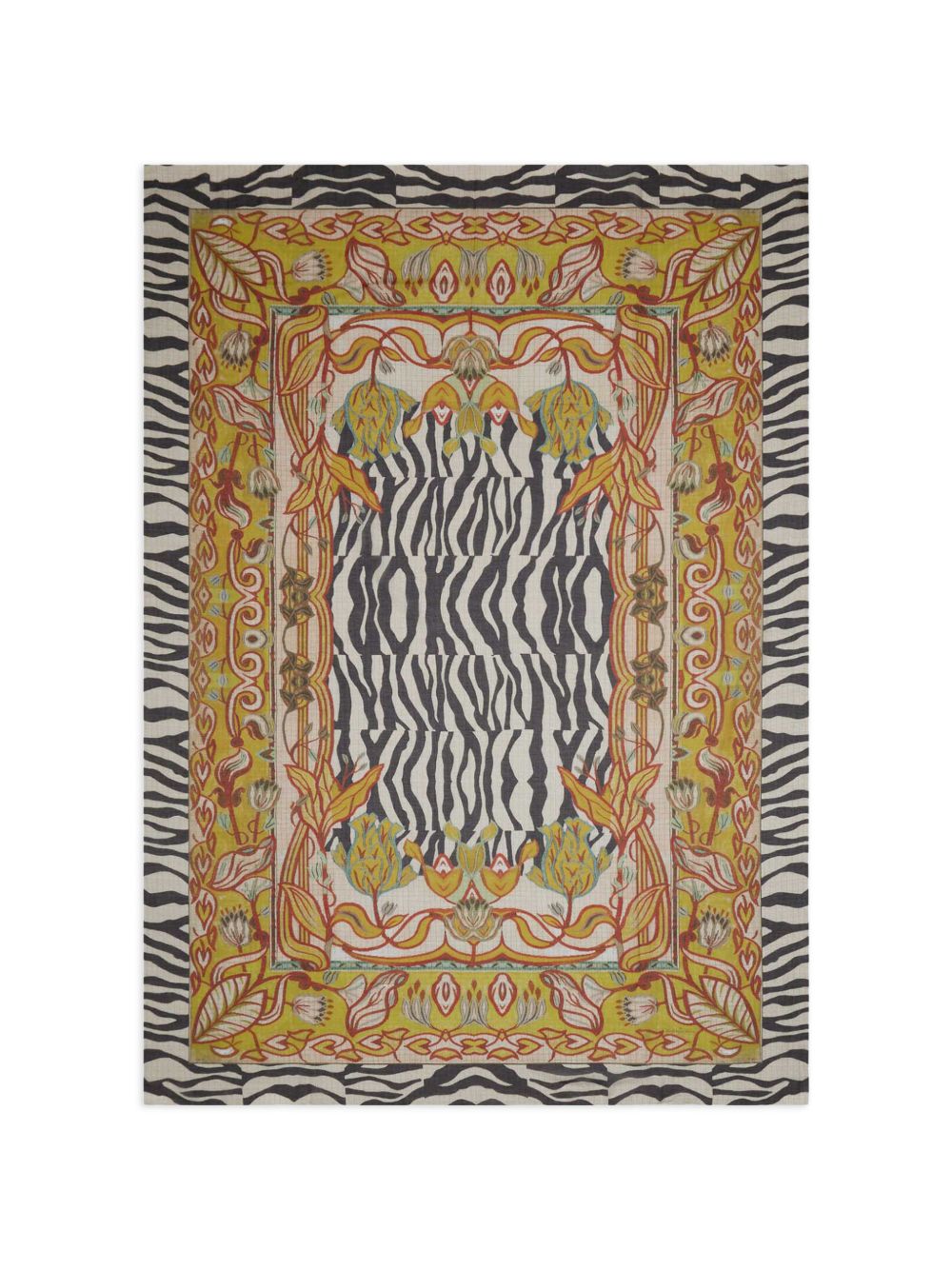 Pierre Louis Mascia Printed silk and cotton scarf