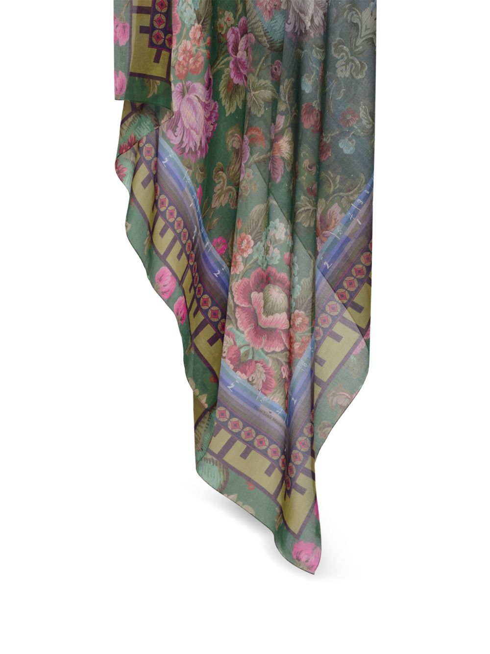 Pierre Louis Mascia Printed silk and cotton scarf