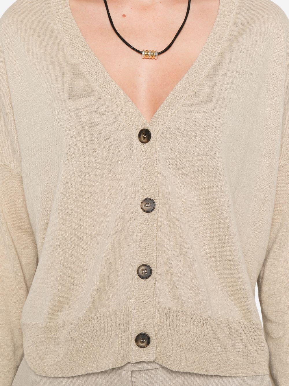 Base Linen and cotton blend cardigan