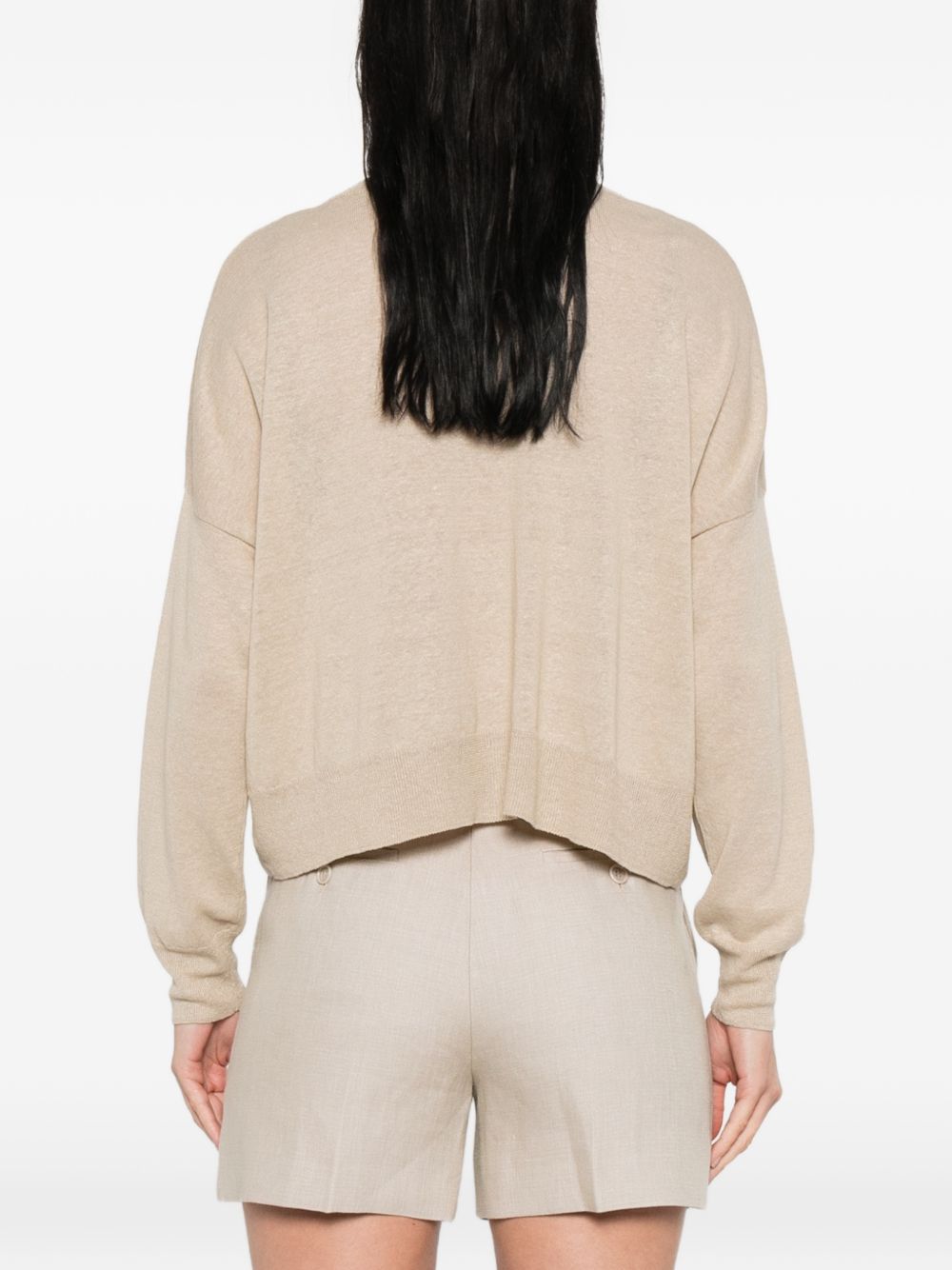 Base Linen and cotton blend cardigan