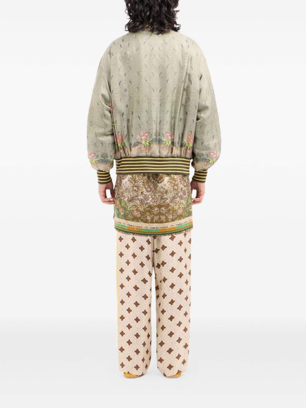 Pierre Louis Mascia Printed silk bomber jacket