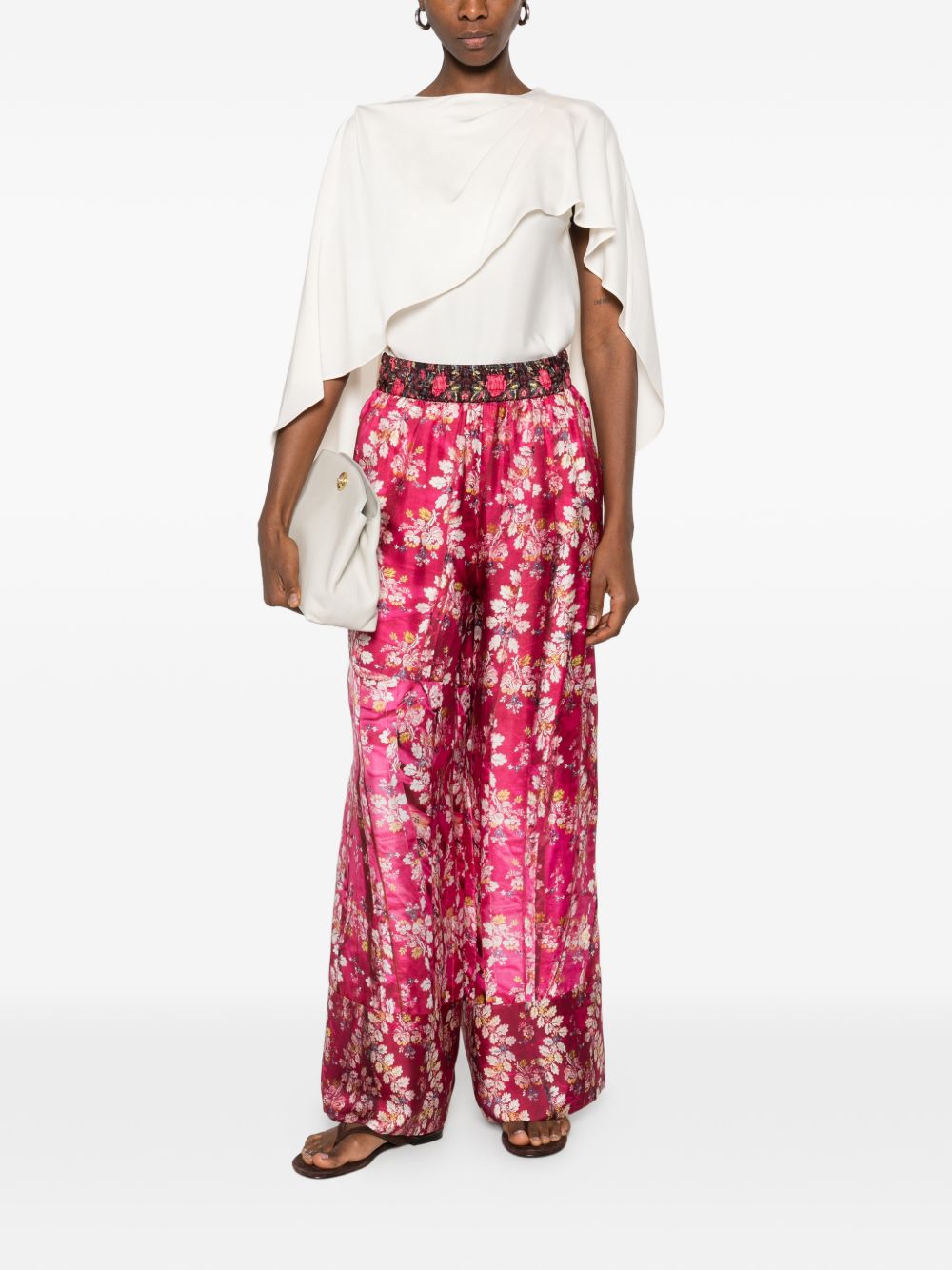 Pierre Louis Mascia Printed silk trousers