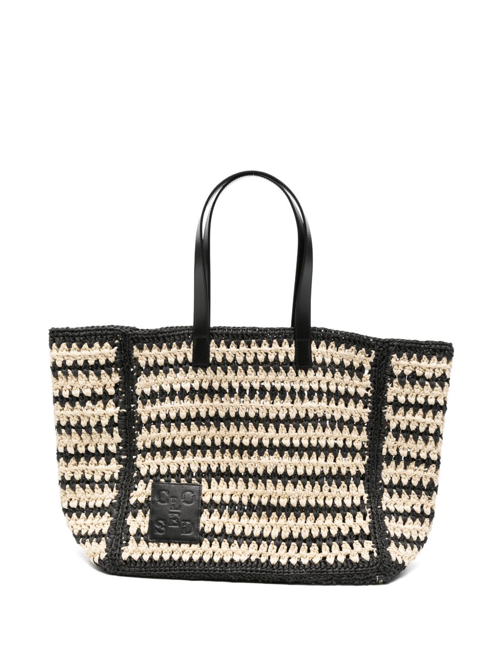 Closed Straw tote bag
