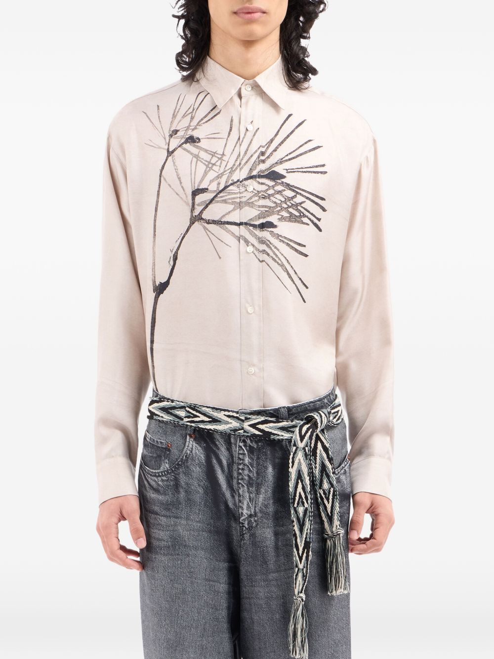 Pierre Louis Mascia Printed silk belt