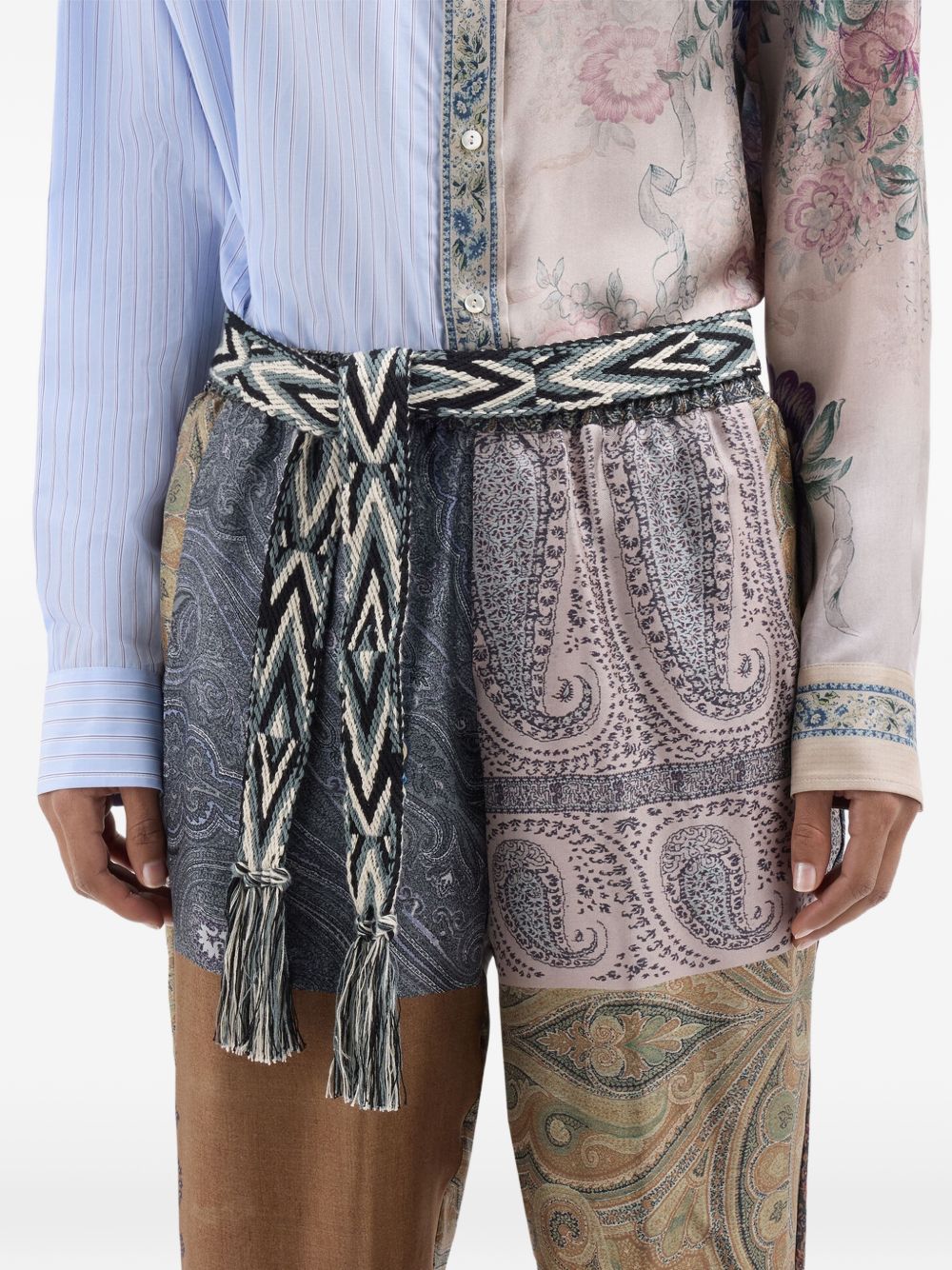 Pierre Louis Mascia Printed silk belt