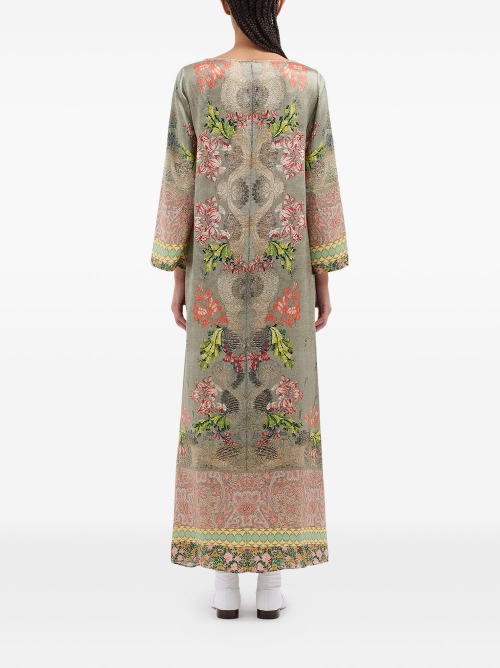 Pierre Louis Mascia A-line silhouette Printed silk dress