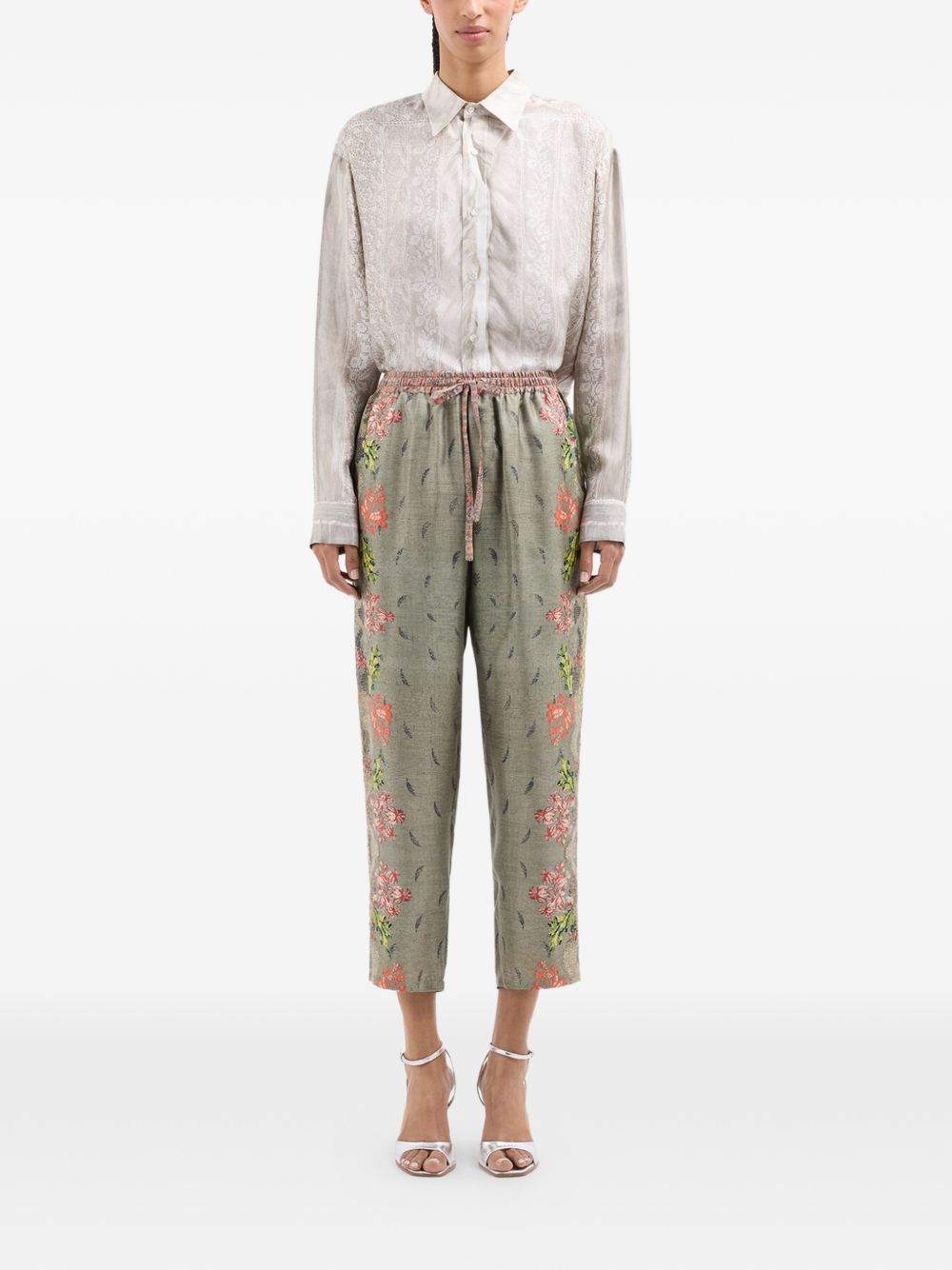 Pierre Louis Mascia Printed silk trousers