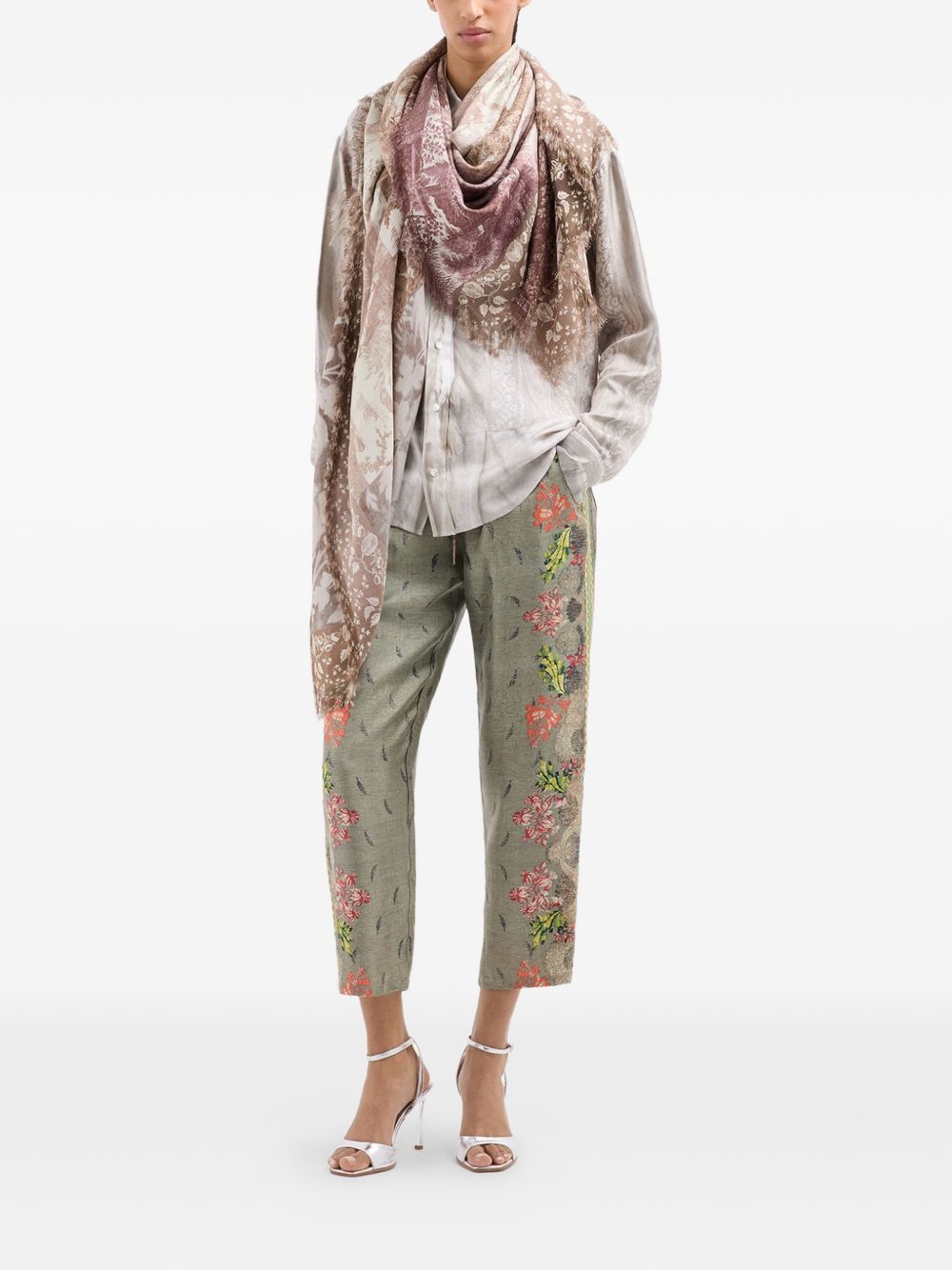 Pierre Louis Mascia Printed silk trousers