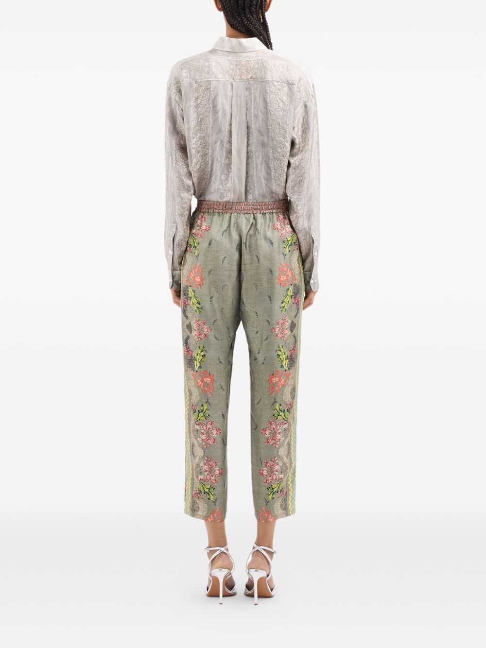 Pierre Louis Mascia Printed silk trousers