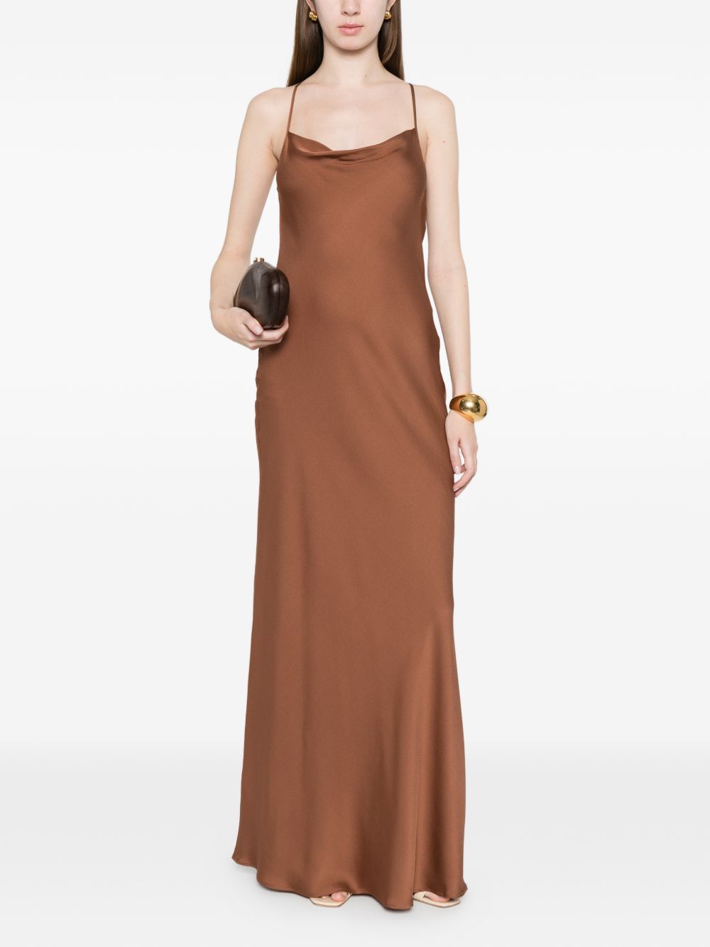 Silk95Five Germaine silk long dress